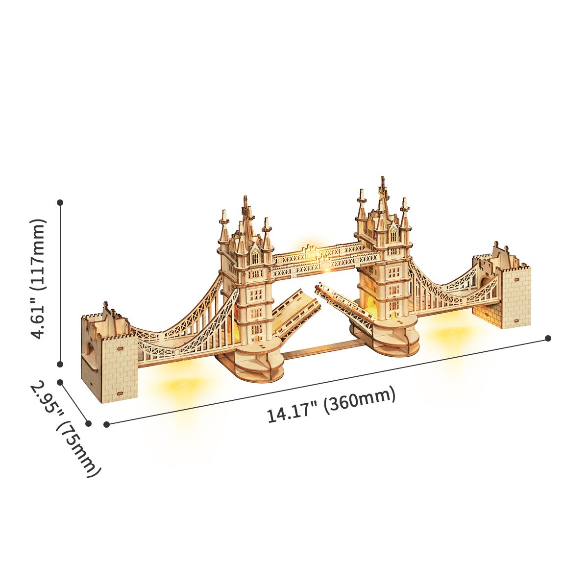 Tower Bridge 3D Wooden Puzzle for Kids and Adults