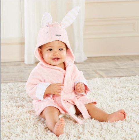 Children's Hooded Towel | Soft Cotton Bathrobe with Animal Patterns