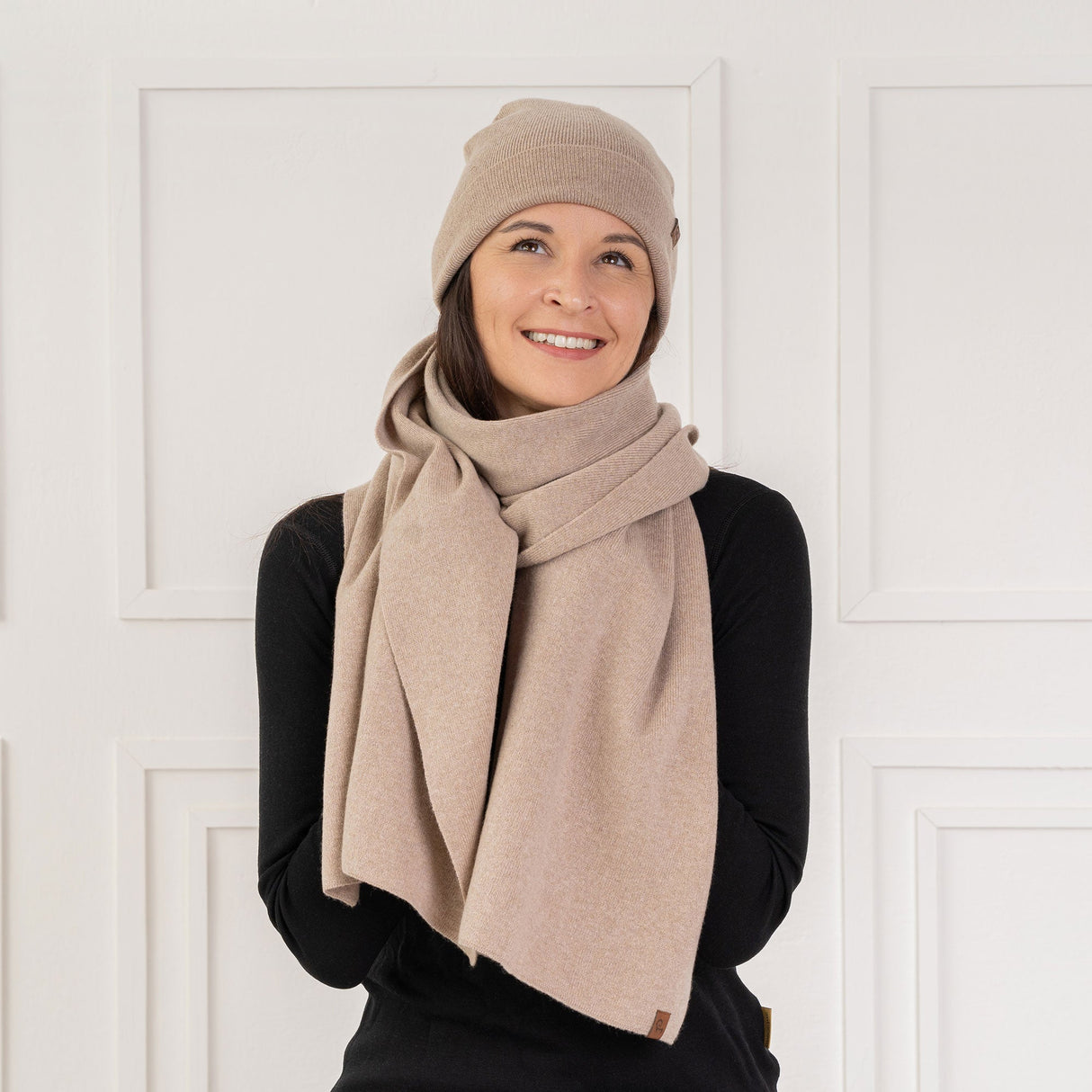 Winter Set: 2-Piece Merino Wool and Cashmere Hat and Scarf