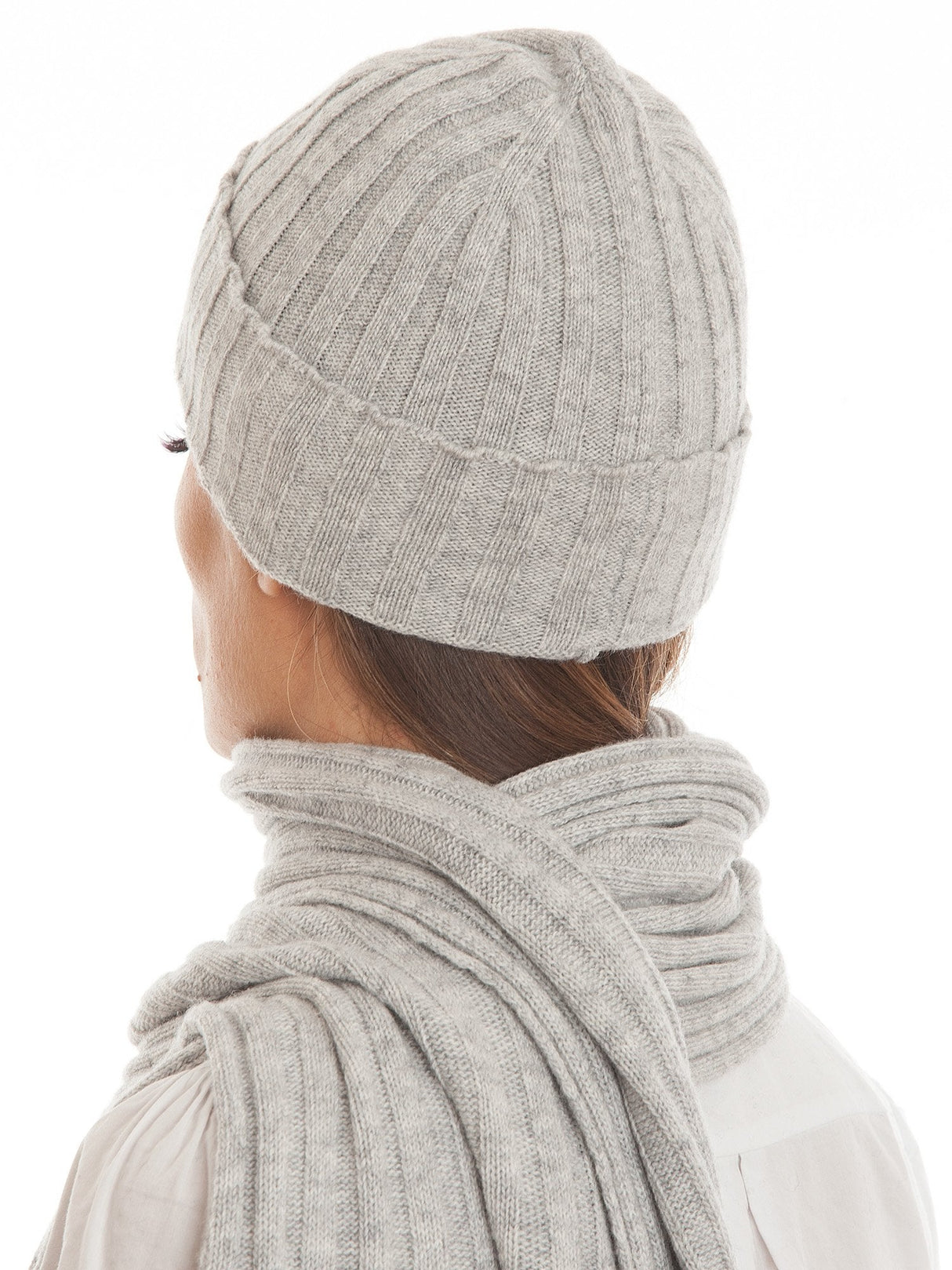 Cashmere Scarf Set with Hat - Made in Italy