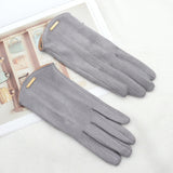 VelvetGrip - Elegant Suede Gloves with Cashmere Lining