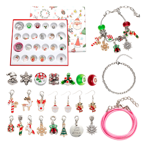 SparkleDays Advent Calendar - 24 Unique Jewelry Pieces for Women and Girls