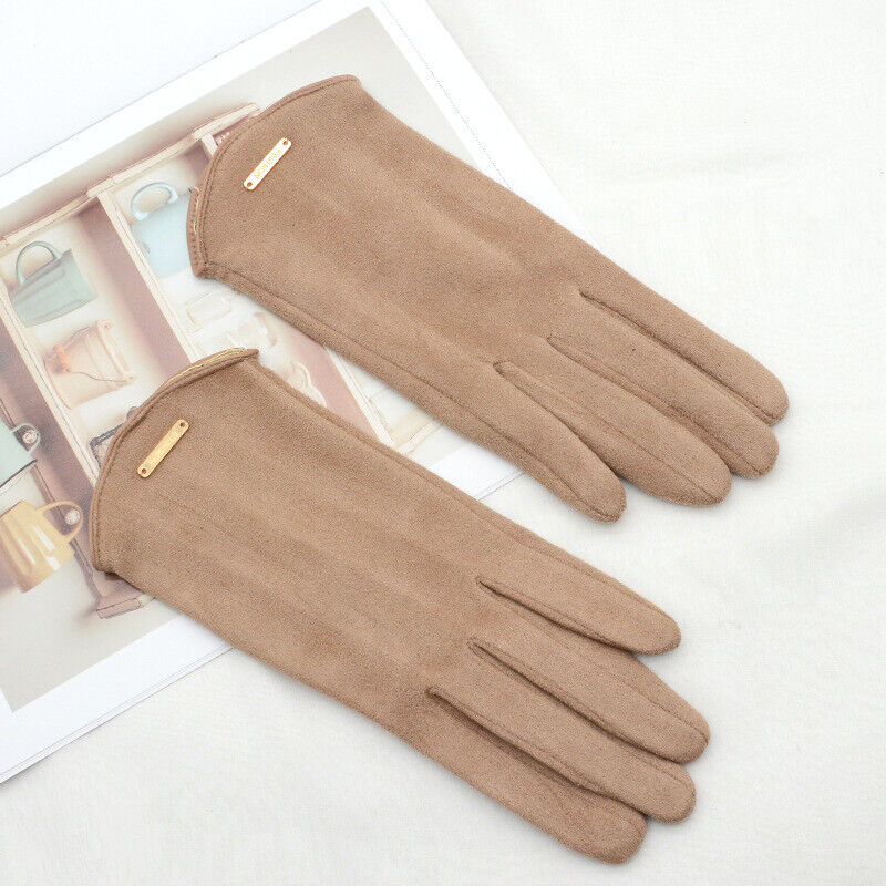 VelvetGrip - Elegant Suede Gloves with Cashmere Lining